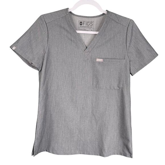 FIGS Technical Collection Catarina One-Pocket Scrub Top in Graphite Gray XS - Picture 1 of 7